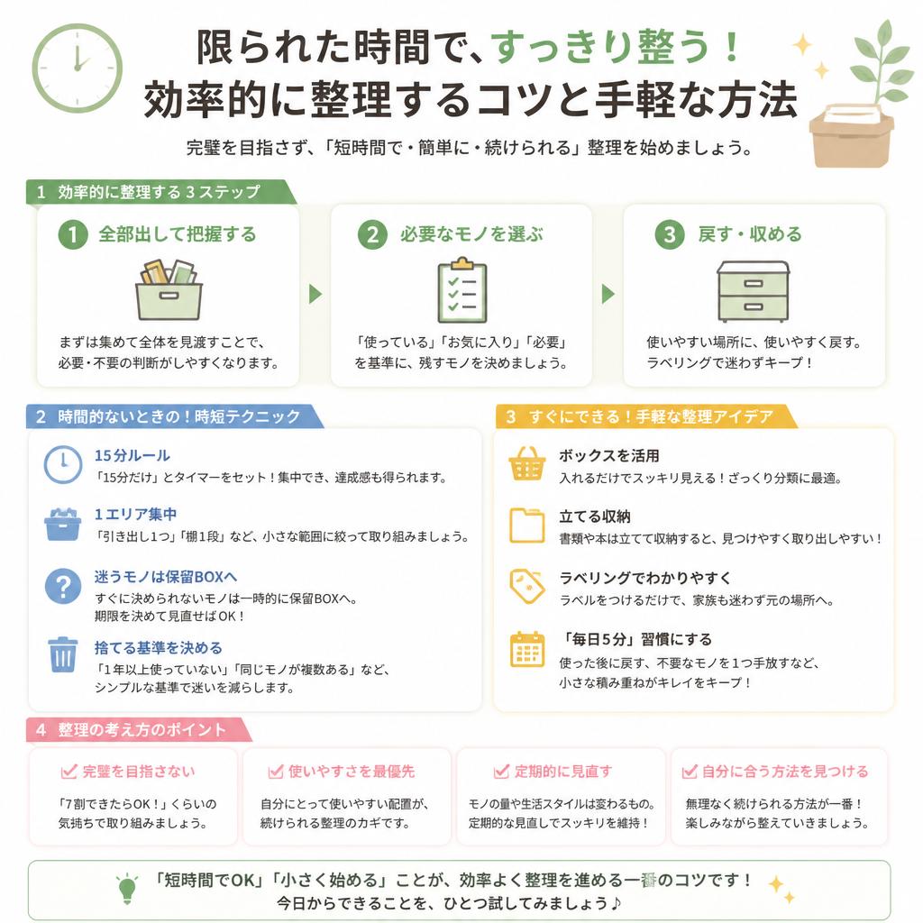 2. スピード整理で生活空間を広げる