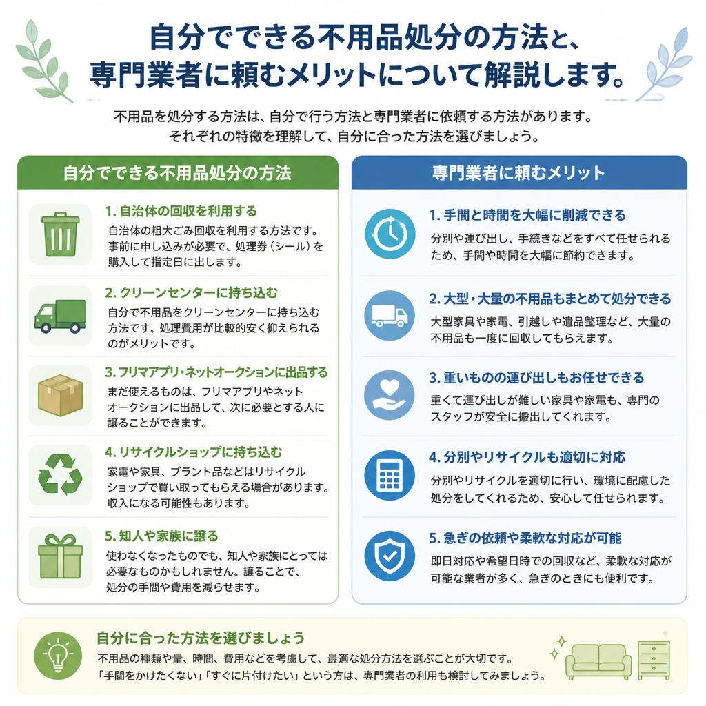 4. 不用品処分の方法を知ろう